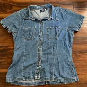 GAP denim short sleeve top